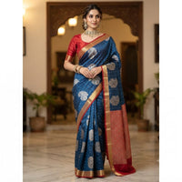 Traditional Zari Woven Kanjeevaram Silk Saree.