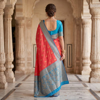 Traditional Zari Woven Kanjeevaram Silk Saree.