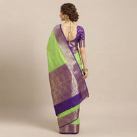 Traditional Zari Woven Kanchipuram Silk Saree.