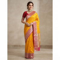 Traditional Zari Woven Kanchipuram Silk Saree.