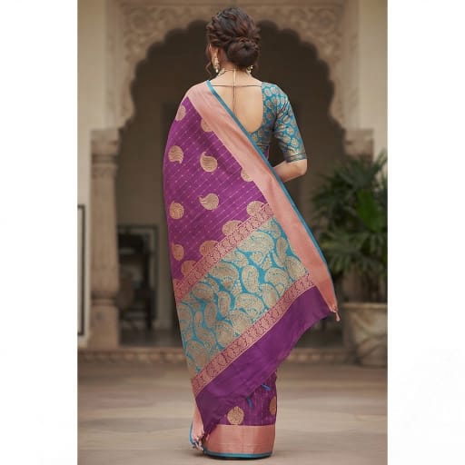 Traditional Zari Woven Kanjeevaram Silk Saree.