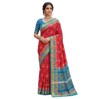 Patola Ikat Geometric Print Saree