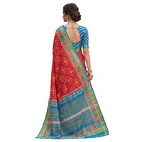 Patola Ikat Geometric Print Saree