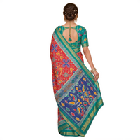 Patola Ikat Geometric Print Saree