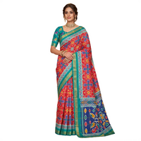 Patola Ikat Geometric Print Saree