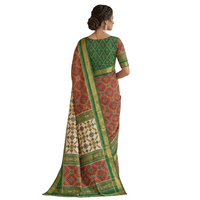 Patola Ikat Geometric Print Saree