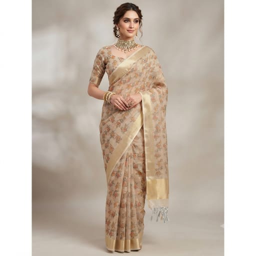 Traditional Handloom-Inspired Heritage Saree