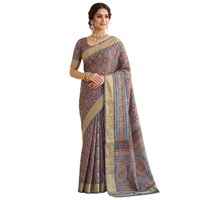 Linen Patola Ikat Saree