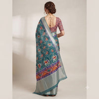 Butterfly Print Patola Style Saree.