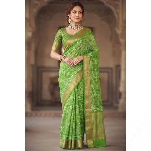 Warli Folk Art Casual Wear Saree.
