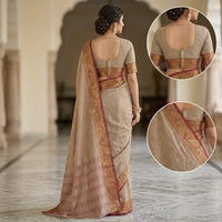 Bengal Handloom Linen Cotton Saree