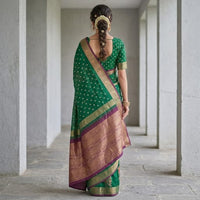 Paithani Bandhani Fusion Saree