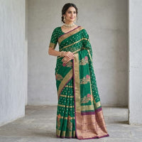 Paithani Bandhani Fusion Saree