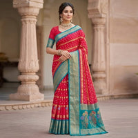 Paithani Bandhani Fusion Saree