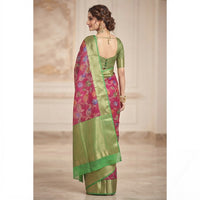 Banarasi Kora Organza Floral Jaal Saree
