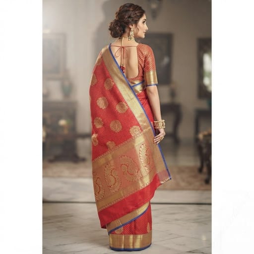 Traditional Zari Woven Kanjeevaram Silk Saree.