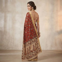 Kalamkari Printed Jari Kota Cotton Saree