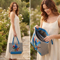 HUZUR JI Women's Jute Tote Bag