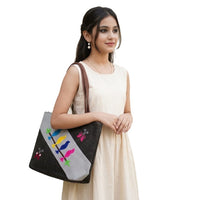 HUZUR JI Women's Jute Tote Bag