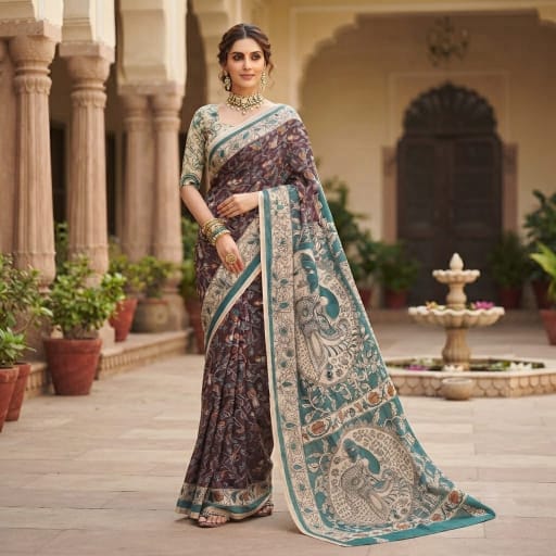 new collection -kalankari cotton saree