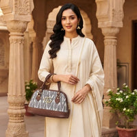 Golden Grove Ikat Satchel