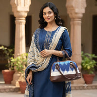 Golden Grove Ikat Satchel