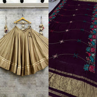 Ghoomar Style Heavy Roman Silk