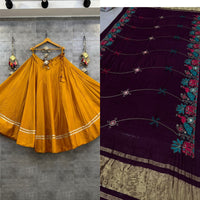 Ghoomar Style Heavy Roman Silk
