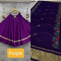 Ghoomar Style Heavy Roman Silk