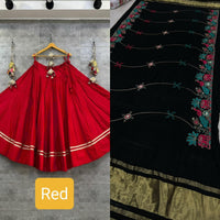 Ghoomar Style Heavy Roman Silk