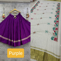 Ghoomar Style Heavy Roman Silk