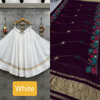 Ghoomar Style Heavy Roman Silk