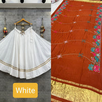 Ghoomar Style Heavy Roman Silk