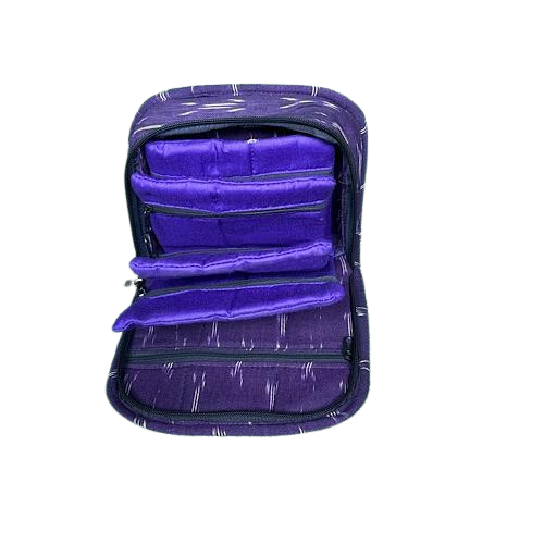 Handmade 4-Pockets Cotton Jewelry Bag