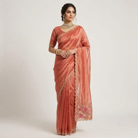 Organza Embroidery Saree
