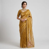 Organza Embroidery Saree