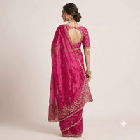 Organza Embroidery Saree