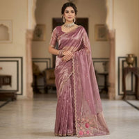 Organza Embroidery Saree