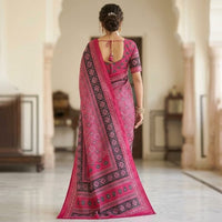 Ajrakh Print Saree