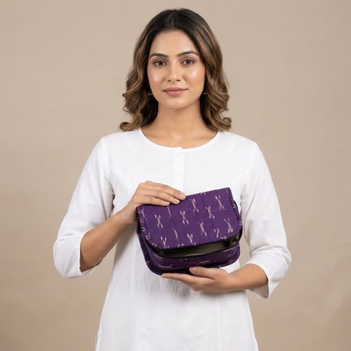 Handmade 4-Pockets Cotton Jewelry Bag