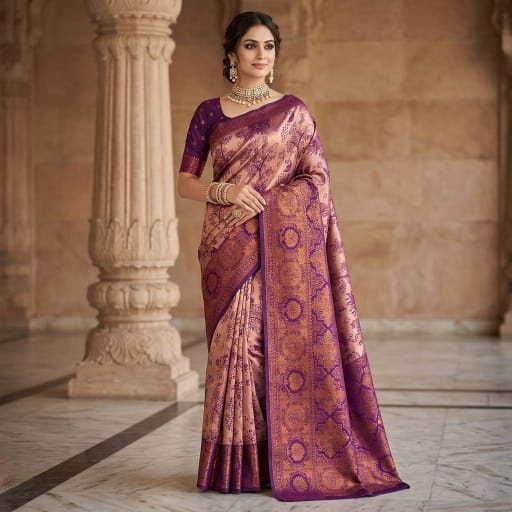 Pochampalli Rosette Luxury Semi Pattu Saree
