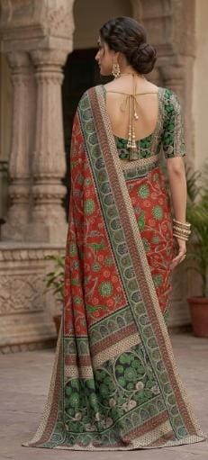 Kalamkari Printed  Kota Cotton Saree