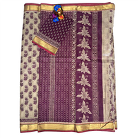 Vintage Kalamkari Border pure cotton saree