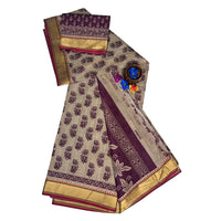 Vintage Kalamkari Border pure cotton saree