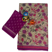 Tanjore and Floral Print Cotton Saree.