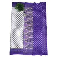 Ocean Blossom Printed Cotton Saree.