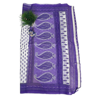 Ocean Blossom Printed Cotton Saree.