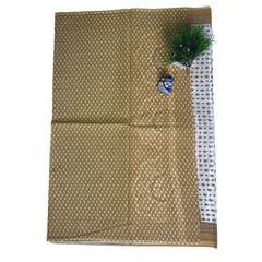 Brown Floral Traditional Cotton Saree.