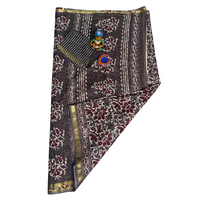 Vintage Charcoal Pure Cotton Saree