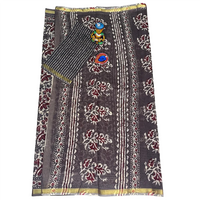 Vintage Charcoal Pure Cotton Saree